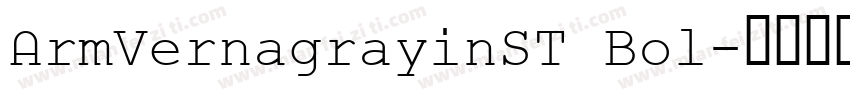 ArmVernagrayinST Bol字体转换